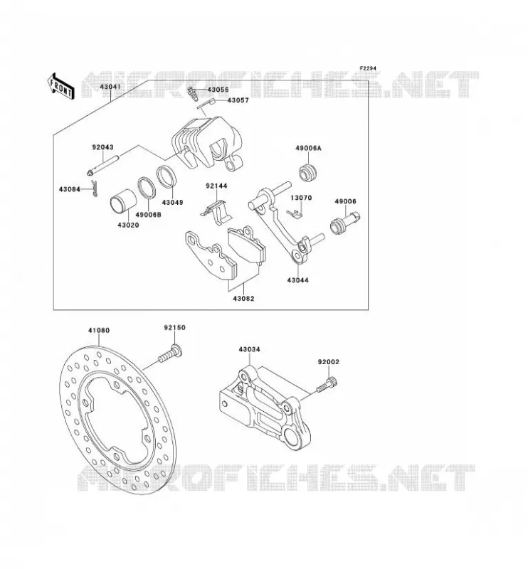 FREIN ARRIERE Kawasaki MOTOS 600 2000 NINJA ZX-6R  ZX600-J1P