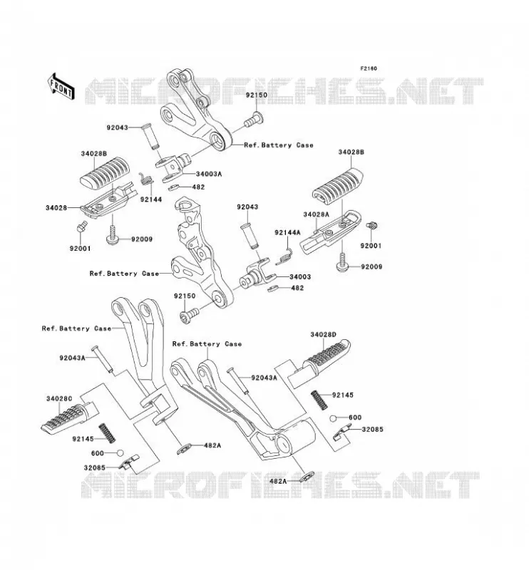 REPOSE PIED Kawasaki MOTOS 600 2000 NINJA ZX-6R  ZX600-J1P