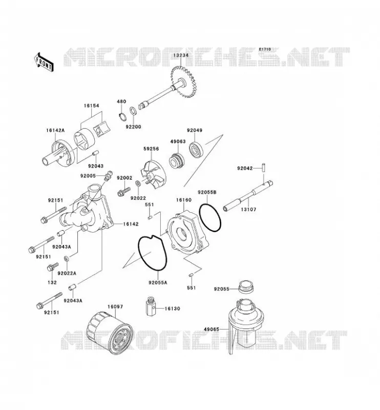 POMPE A HUILE Kawasaki MOTOS 600 2001 NINJA ZX-6R  ZX600-J2H