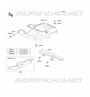 CACHE LAT&Eacute;RAL/GARDE CHAINE pour Kawasaki NINJA ZX-6R 2001