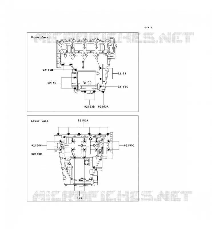 BOULON CARTER MOTEUR Kawasaki MOTOS 600 2007 ZZR600  ZX600J7F