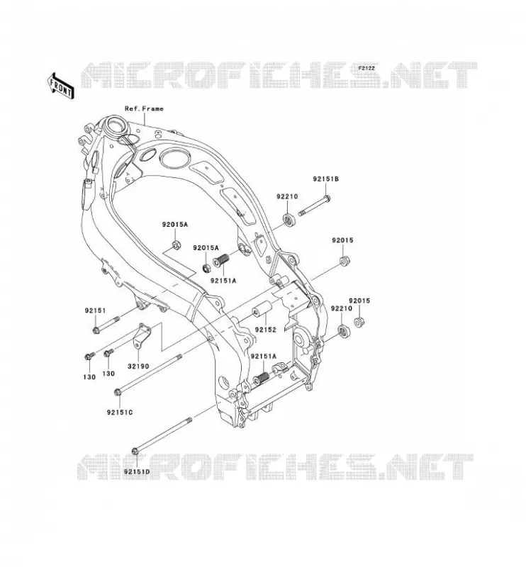 SUPPORT MOTEUR Kawasaki MOTOS 600 2007 ZZR600  ZX600J7F