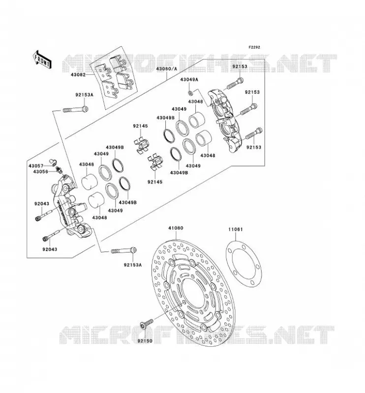 FREIN AVANT Kawasaki MOTOS 600 2004 NINJA ZX-6RR  ZX600-M1H