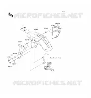 GARDE BOUE AVANT pour Kawasaki NINJA ZX-6RR 2005