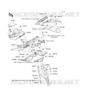 GARDE BOUE ARRI&Egrave;RE pour Kawasaki NINJA ZX-6RR 2005