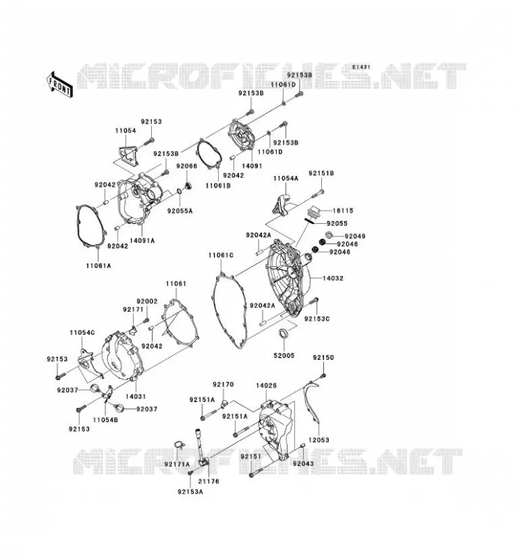 COUVERCLES MOTEUR Kawasaki MOTOS 600 2007 NINJA ZX-6R  ZX600P7F