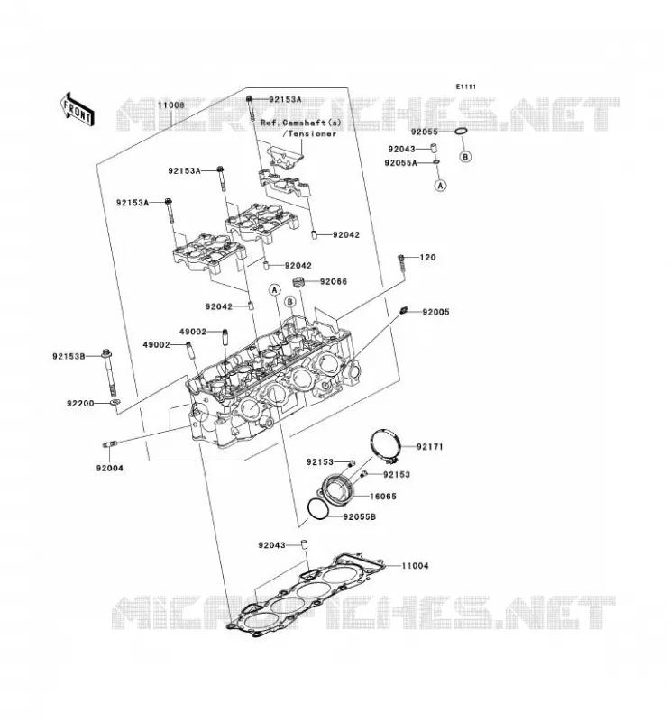 CULASSE Kawasaki MOTOS 600 2007 NINJA ZX-6R  ZX600P7F