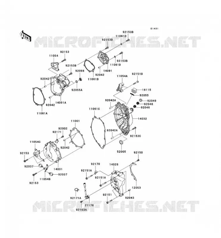 COUVERCLES MOTEUR Kawasaki MOTOS 600 2007 NINJA ZX-6R  ZX600P7F