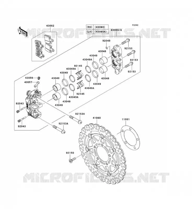 FREIN AVANT Kawasaki MOTOS 600 2007 NINJA ZX-6R  ZX600P7F