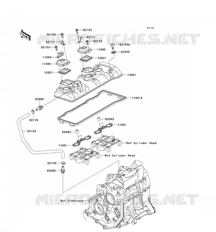 COUVRE CULASSE Kawasaki MOTOS 600 2007 NINJA ZX-6R  ZX600P7F