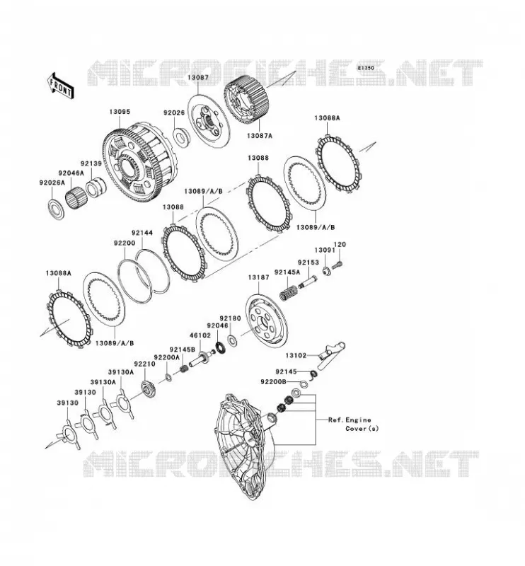 EMBRAYAGE Kawasaki MOTOS 600 2007 NINJA ZX-6R  ZX600P7F