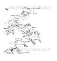 GARDE BOUE ARRI&Egrave;RE pour Kawasaki NINJA ZX-6R 2009