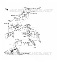 GARDE BOUE ARRI&Egrave;RE pour Kawasaki NINJA ZX-6R 2010