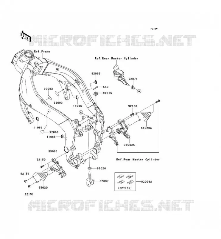 PIECE DE CADRE(AVANT) Kawasaki MOTOS 600 2012 NINJA ZX-6R  ZX600RCF