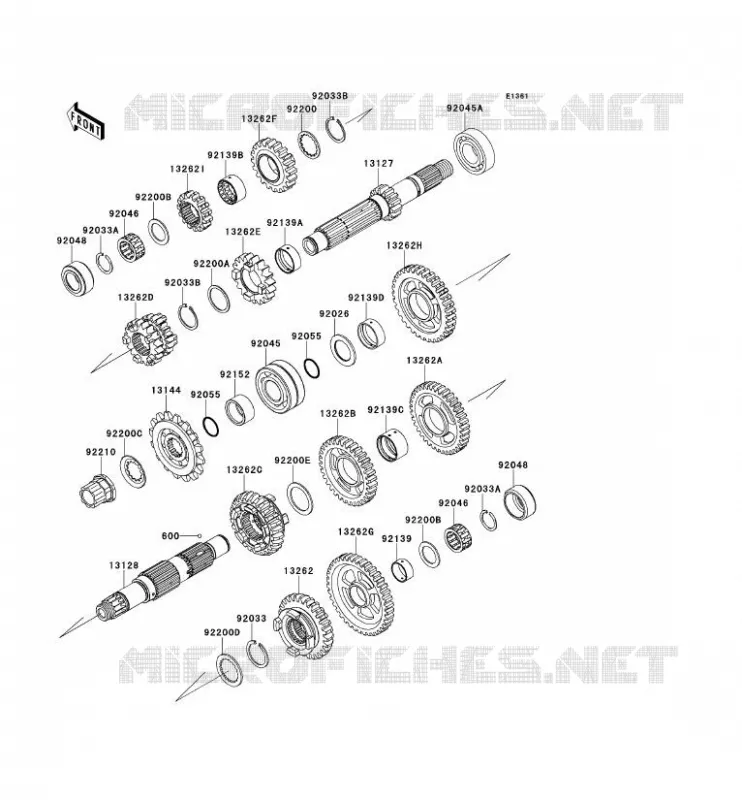 TRANSMISSION Kawasaki MOTOS 600 2012 NINJA ZX-6R  ZX600RCF