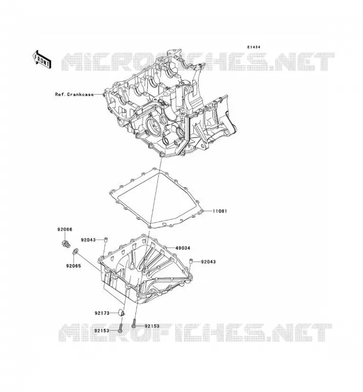 CARTER INFERIEUR Kawasaki MOTOS 600 2012 NINJA ZX-6R  ZX600RCF