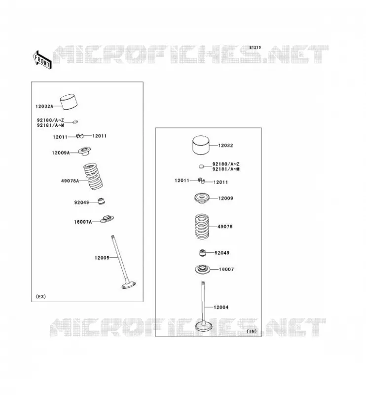SOUPAPE Kawasaki MOTOS 600 2014 NINJA ZX-6R  ZX600REF