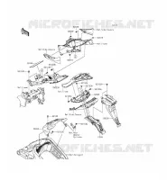 GARDE BOUE ARRI&Egrave;RE pour Kawasaki NINJA ZX-6R 2014