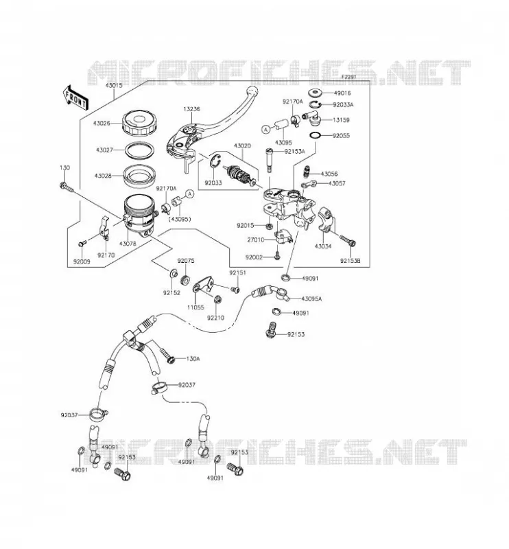 MAITRE CYLINDRE AV Kawasaki MOTOS 600 2015 NINJA ZX-6R  ZX600RFF