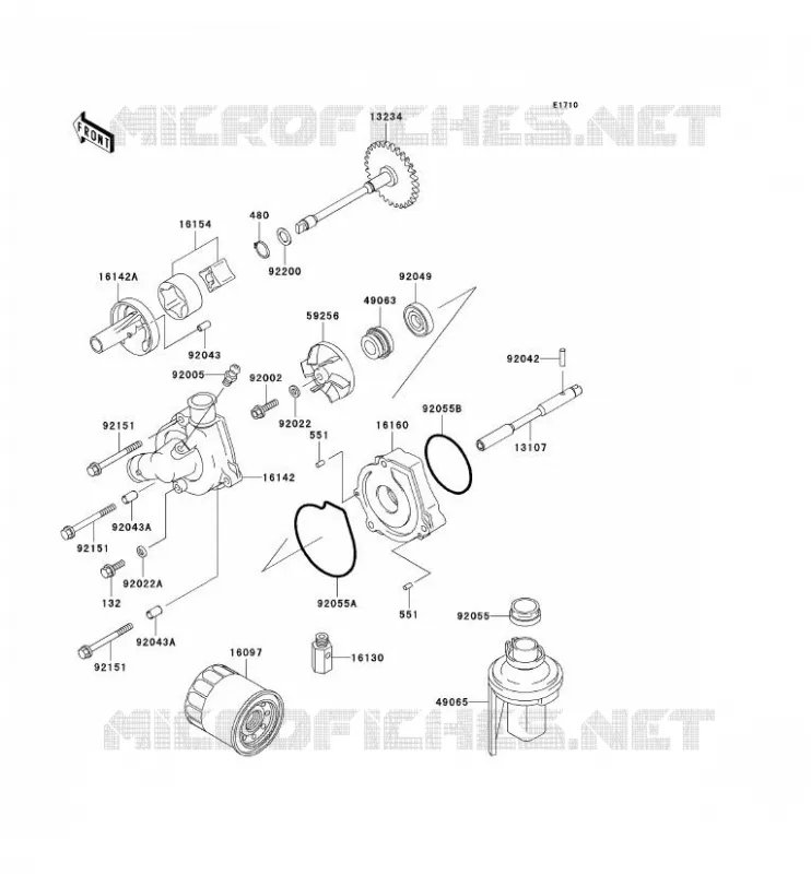 POMPE A HUILE Kawasaki MOTOS 636 2002 NINJA ZX-6R  ZX636-A1P
