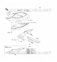 CACHE LAT&Eacute;RAL/GARDE CHAINE pour Kawasaki NINJA ZX-6R 2003