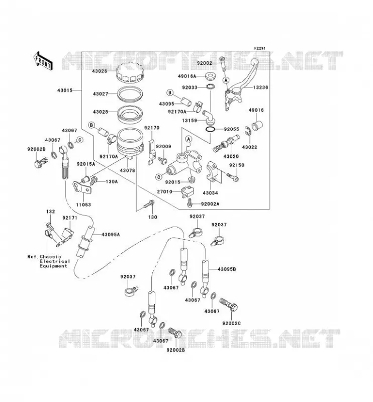 MAITRE CYLINDRE AV Kawasaki MOTOS 636 2003 NINJA ZX-6R  ZX636-B1