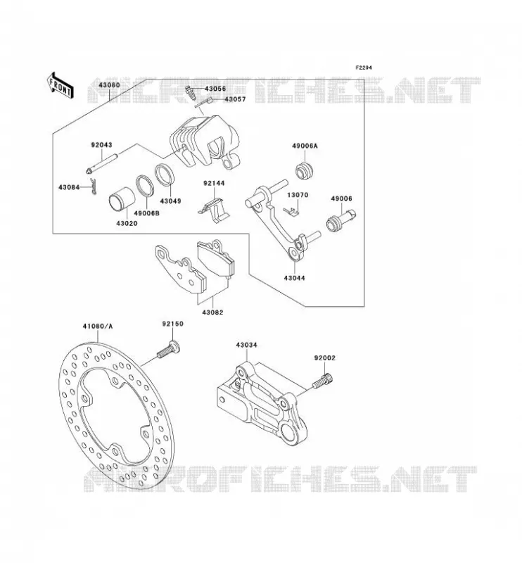 FREIN ARRIERE Kawasaki MOTOS 636 2003 NINJA ZX-6R  ZX636-B1H
