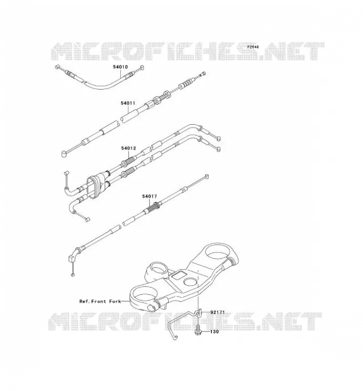 CABLES Kawasaki MOTOS 636 2003 NINJA ZX-6R  ZX636-B1H