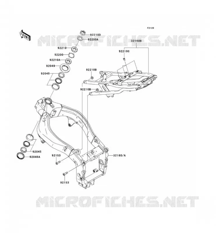 CH&Acirc;SSIS Kawasaki MOTOS 636 2003 NINJA ZX-6R  ZX636-B1H