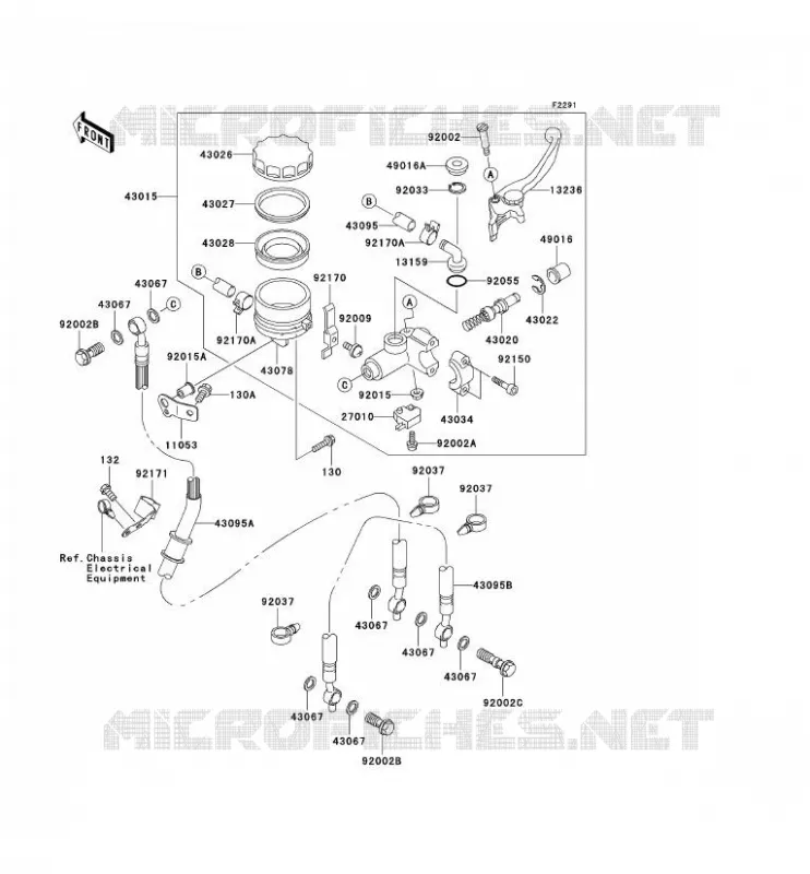 MAITRE CYLINDRE AV Kawasaki MOTOS 636 2003 NINJA ZX-6R  ZX636-B1H