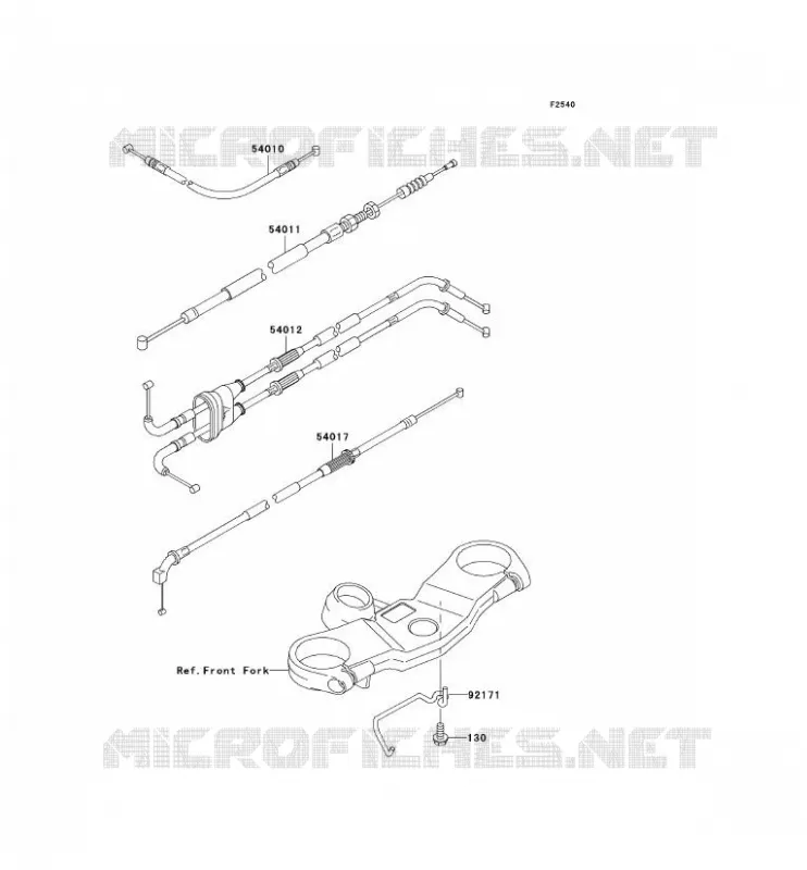 CABLES Kawasaki MOTOS 636 2004 NINJA ZX-6R  ZX636-B2