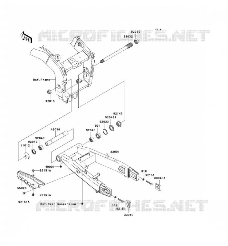 BRAS OSCILLANT Kawasaki MOTOS 636 2004 NINJA ZX-6R  ZX636-B2