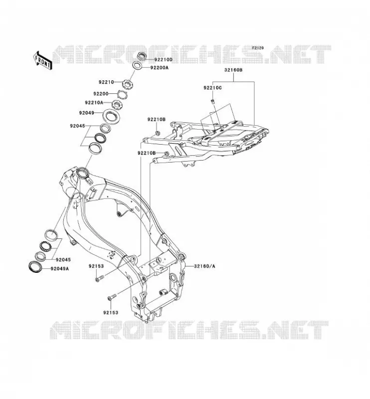 CH&Acirc;SSIS Kawasaki MOTOS 636 2004 NINJA ZX-6R  ZX636-B2