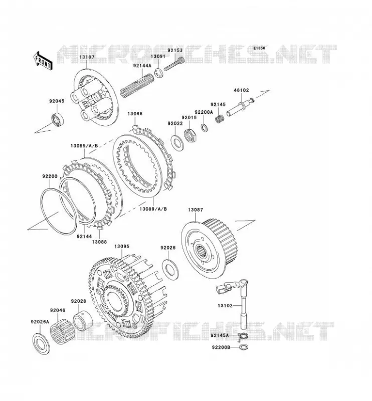 EMBRAYAGE Kawasaki MOTOS 636 2004 NINJA ZX-6R  ZX636-B2