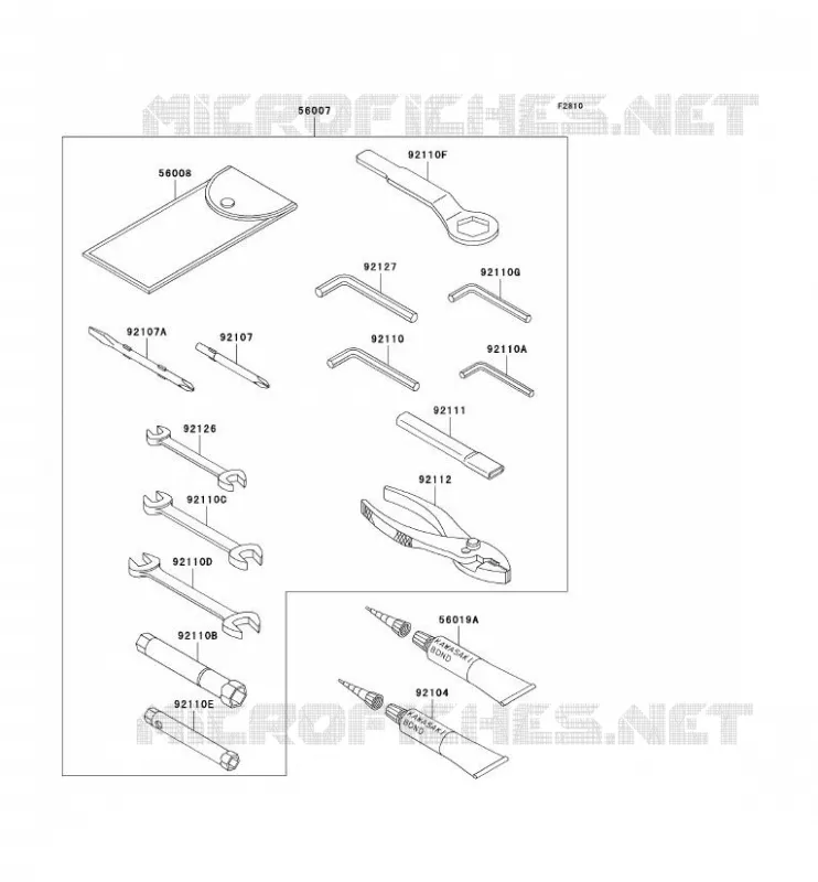 OUTIL UTILISATEUR Kawasaki MOTOS 636 2004 NINJA ZX-6R  ZX636-B2