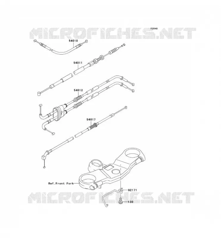 CABLES Kawasaki MOTOS 636 2004 NINJA ZX-6R  ZX636-B2