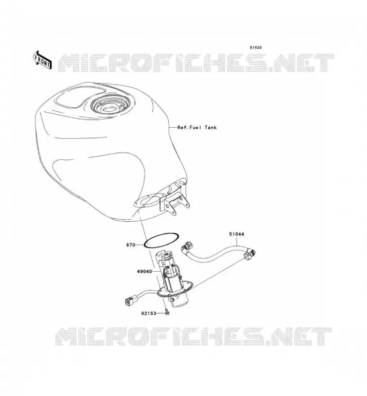 POMPE A ESSENCE Kawasaki MOTOS 636 2004 NINJA ZX-6R  ZX636-B2