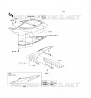 CACHE LAT&Eacute;RAL/GARDE CHAINE pour Kawasaki NINJA ZX-6R 2004