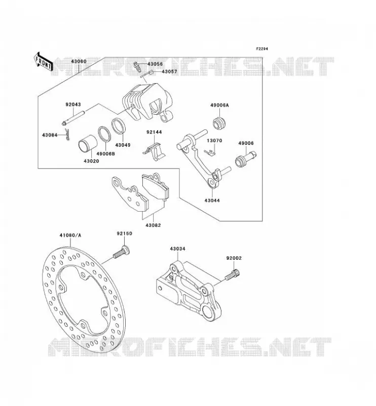 FREIN ARRIERE Kawasaki MOTOS 636 2004 NINJA ZX-6R  ZX636-B2H