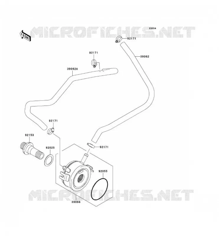 RADIATEUR D'HUILE Kawasaki MOTOS 636 2004 NINJA ZX-6R  ZX636-B2H