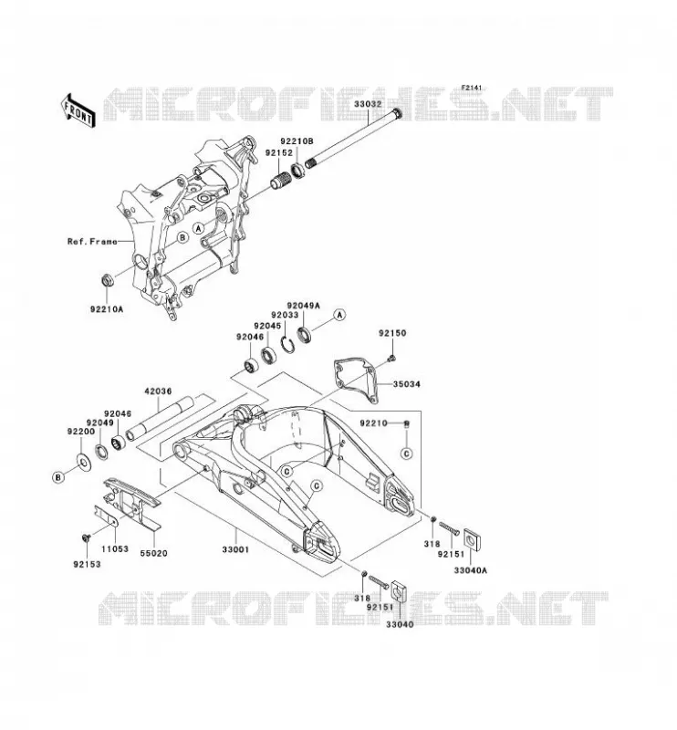 BRAS OSCILLANT Kawasaki MOTOS 636 2006 NINJA ZX-6R  ZX636C6F