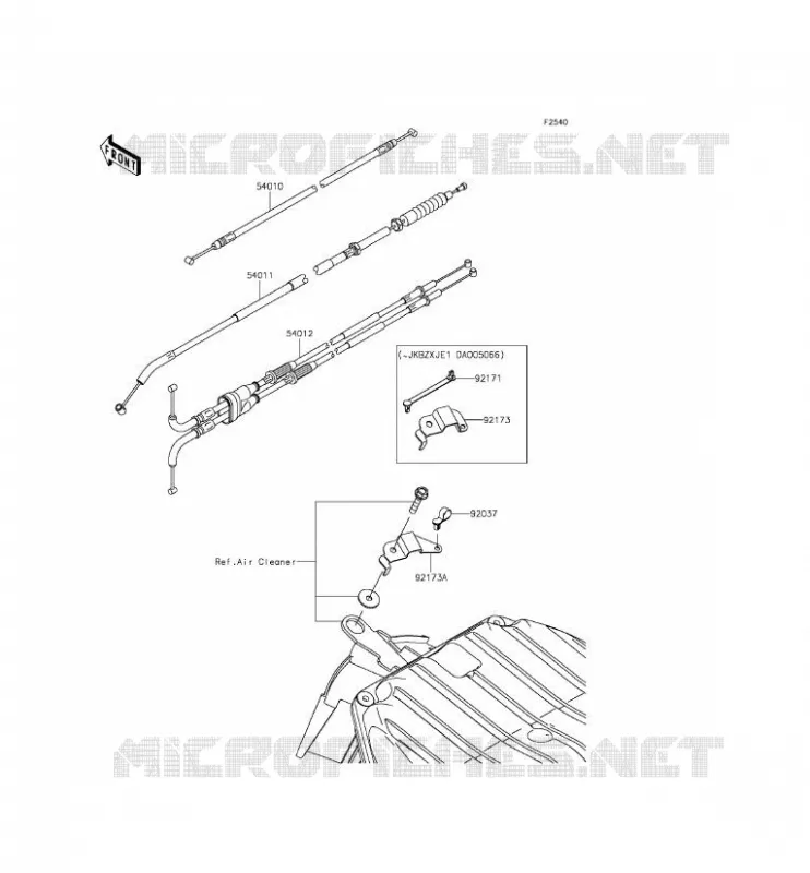 CABLES Kawasaki MOTOS 636 2013 NINJA ZX-6R  ZX636EDF