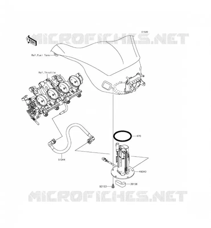 POMPE A ESSENCE Kawasaki MOTOS 636 2013 NINJA ZX-6R  ZX636EDF