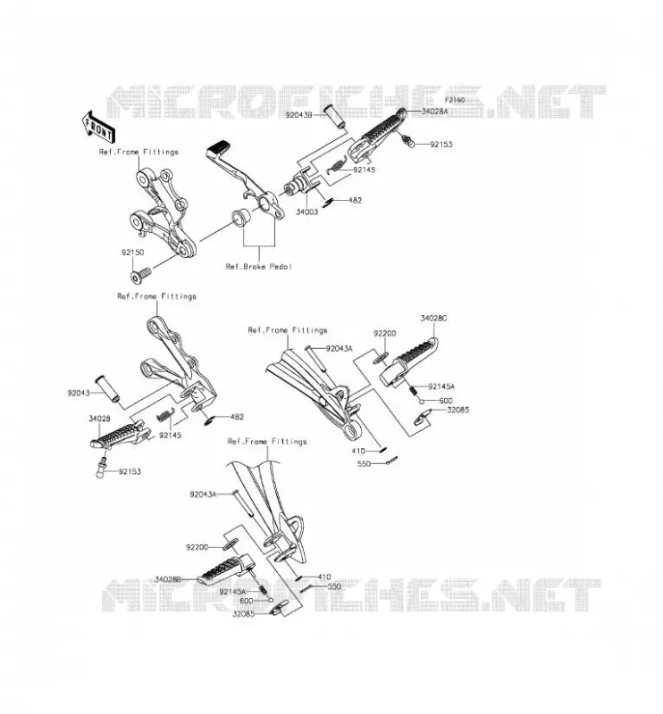 REPOSE PIED Kawasaki MOTOS 636 2014 NINJA ZX-6R  ZX636EEF
