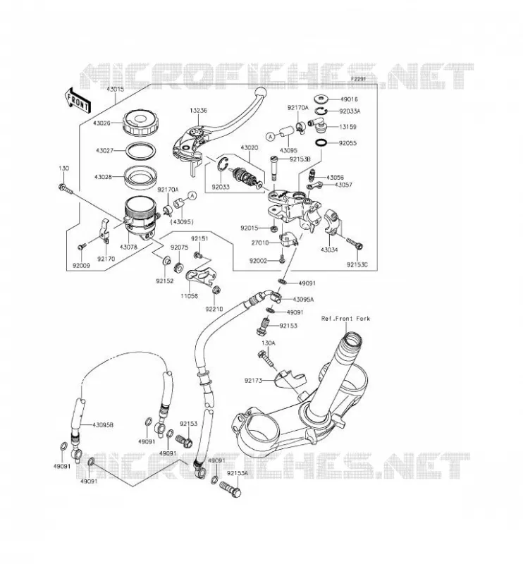 MAITRE CYLINDRE AV Kawasaki MOTOS 636 2014 NINJA ZX-6R  ZX636EEF
