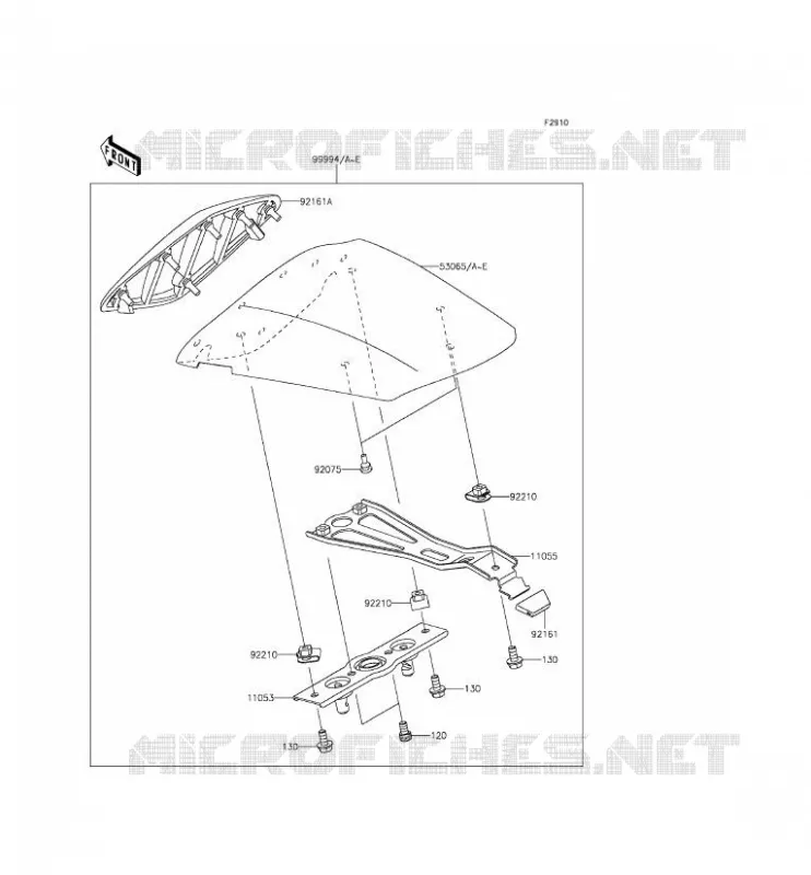 ACCESSOIRE (COUVRE SELLE) Kawasaki MOTOS 636 2014 NINJA ZX-6R  ZX636EEF