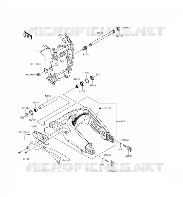 BRAS OSCILLANT Kawasaki MOTOS 636 2014 NINJA ZX-6R  ZX636EEF