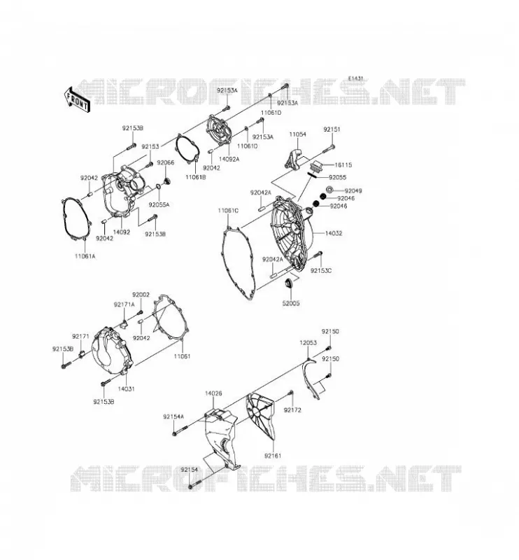 COUVERCLES MOTEUR Kawasaki MOTOS 636 2014 NINJA ZX-6R  ZX636EEF