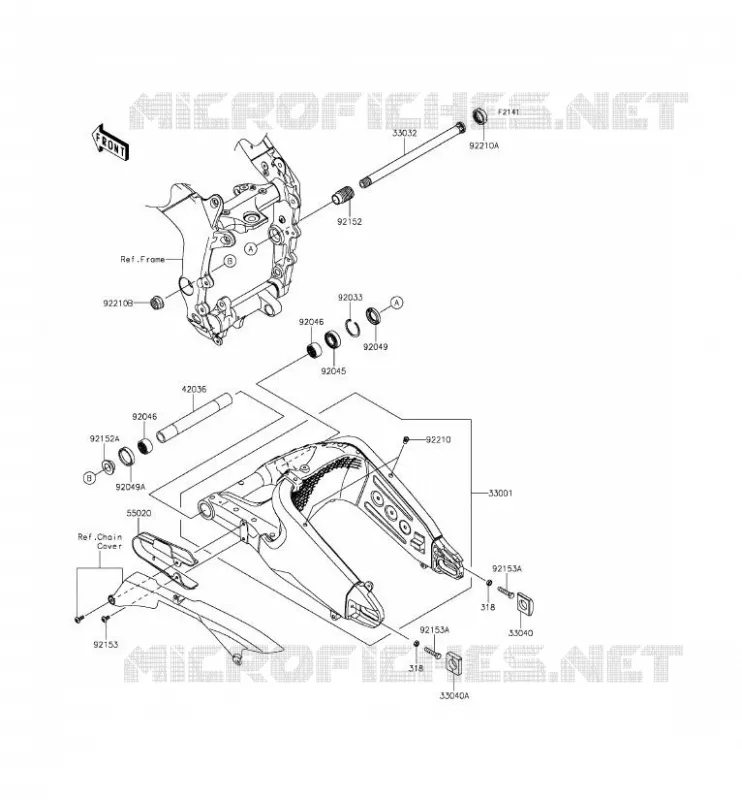 BRAS OSCILLANT Kawasaki MOTOS 636 2014 NINJA ZX-6R  ZX636EEF