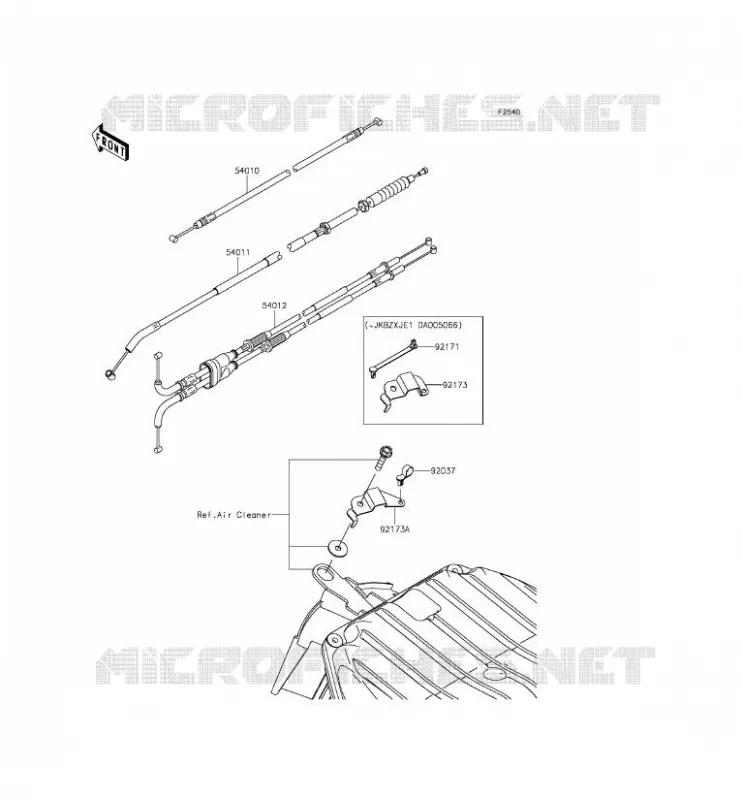 CABLES Kawasaki MOTOS 636 2014 NINJA ZX-6R  ZX636EEF